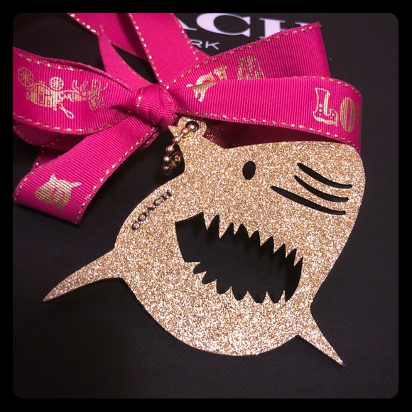 Coach Handbags - Coach Shark Gift Tag with Ribbon